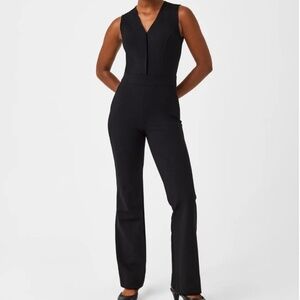 SPANX The Perfect Jumpsuit with Zipper Detail, Black, Tall, 3X